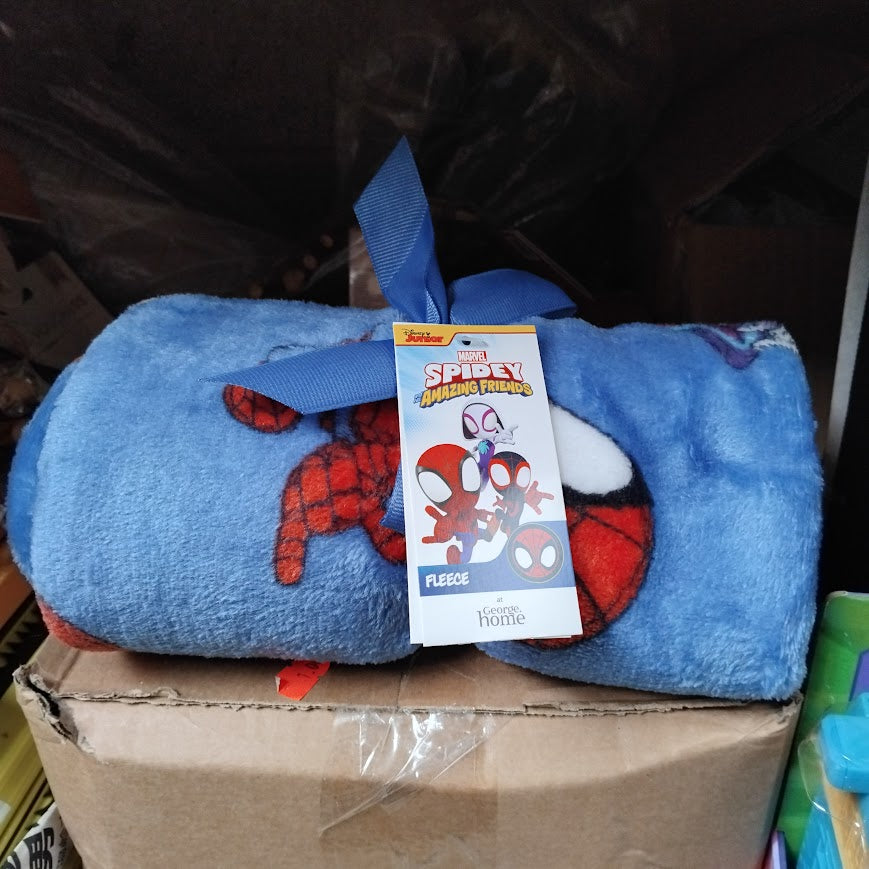 Joblot of 12 Marvel Spidey & Friends Childrens Fleece Blankets